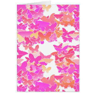 Schmetterlinge, rosa, fuchsisch und korallenfarben