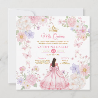 Schmetterlinge Rosa Lila Quinceañera 15 Jahre Einladung