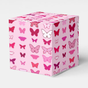 Schmetterlinge, Rosa- und Fuchsienfarben Geschenkschachtel