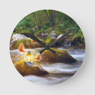 Schmetterlinge Runde Wanduhr