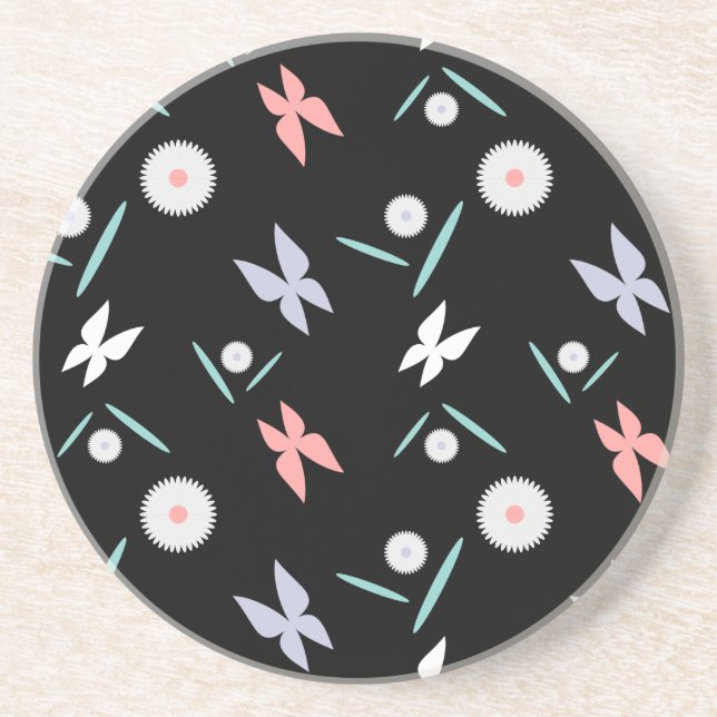 Schmetterlinge Sandstein Untersetzer (Vorne)