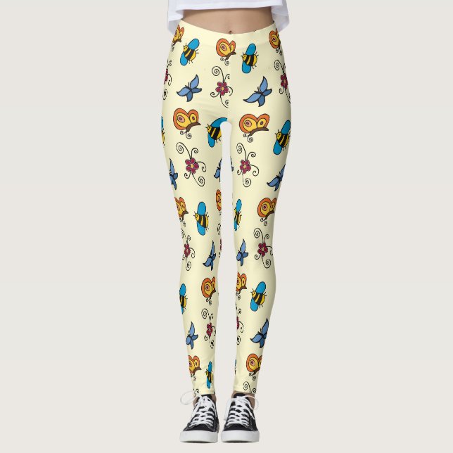 Schmetterlinge Schnecken Insekten Thunder_Cove Leggings (Vorderseite)