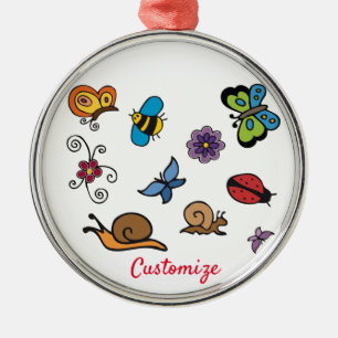 Schmetterlinge Schnecken Insekten Thunder_Cove Ornament Aus Metall