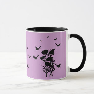 Schmetterlinge Silhouette Tasse