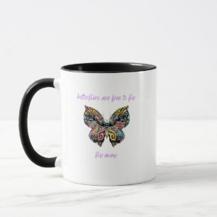 Schmetterlinge sind frei zu fliegen, wegzufliegen tasse