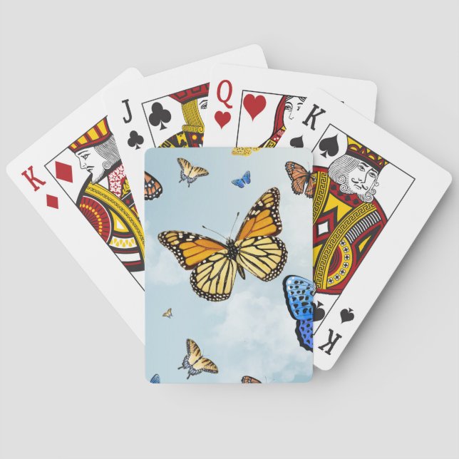 Schmetterlinge spielen Karten Spielkarten (Rückseite)