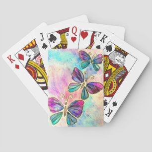 Schmetterlinge spielen Karten Spielkarten