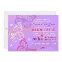 SCHMETTERLINGE & STERNE Bat Mitzvah Einladung