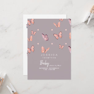 Schmetterlinge Süße Baby Girl Shower per Post Einladung