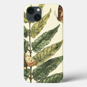 Schmetterlinge u. Blätter mit schwarzem Rahmen Case-Mate iPhone Hülle