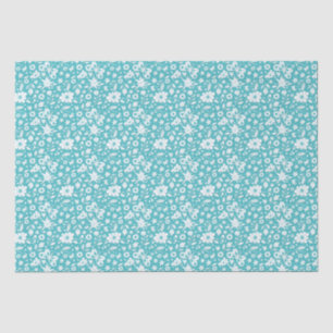 Schmetterlinge und Blume auf Aqua Seidenpapier