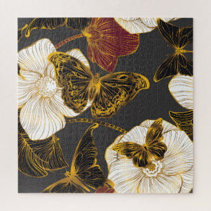 Schmetterlinge und Blume: Frühjahrsmuster