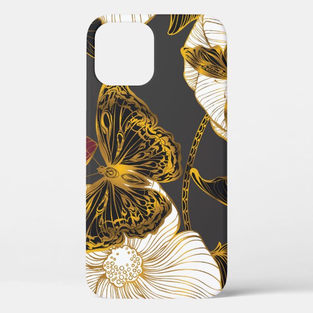 Schmetterlinge und Blume: Frühjahrsmuster Case-Mate iPhone Hülle (Rückseite)