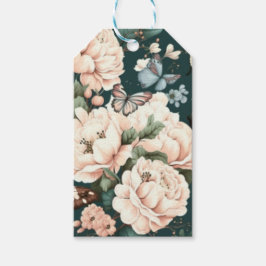 Schmetterlinge und Blume Geschenkanhänger