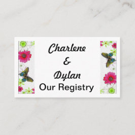 Schmetterlinge und Blume im Mosaikregister Begleitkarte