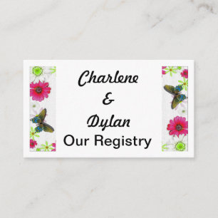 Schmetterlinge und Blume im Mosaikregister Begleitkarte