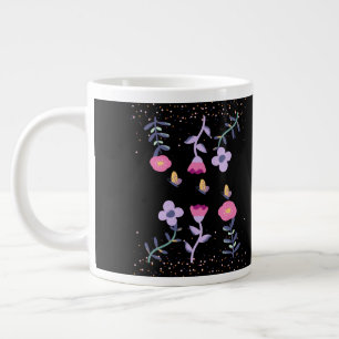 Schmetterlinge und Blume Jumbo-Tasse