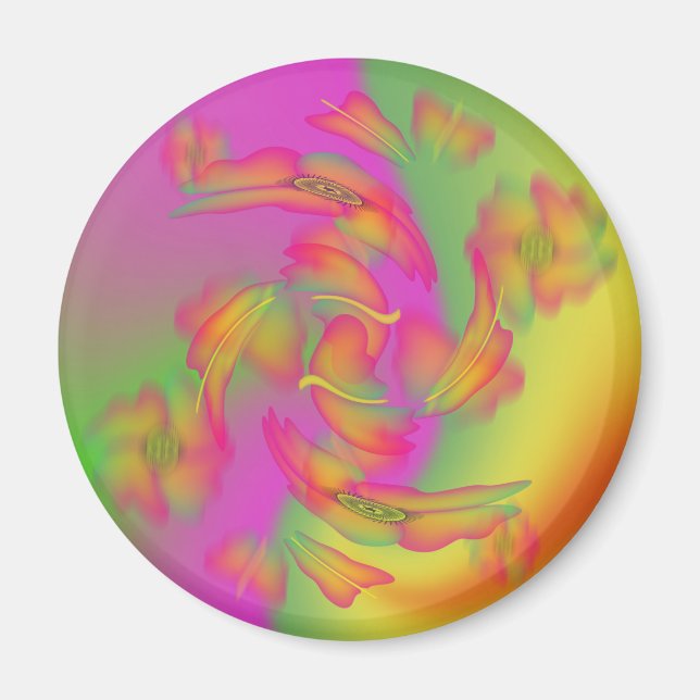 Schmetterlinge und Blume Magnet (Vorne)
