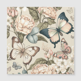 Schmetterlinge und Blume Magneteinladung