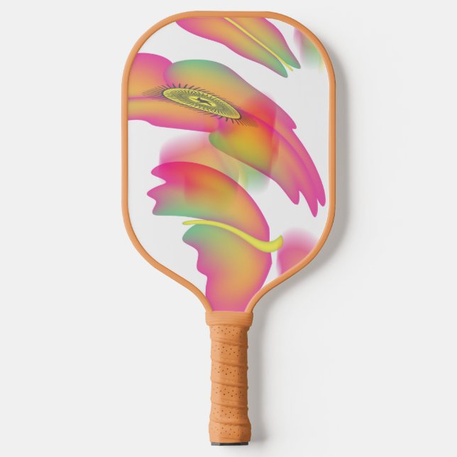 Schmetterlinge und Blume Pickleball Schläger (Vorderseite)