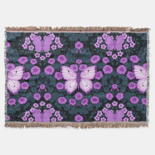 Schmetterlinge und Blume Symmetrie, Violett und Bl Decke