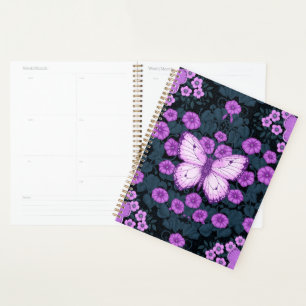 Schmetterlinge und Blume Symmetrie, Violett und Bl Planer