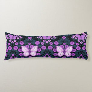 Schmetterlinge und Blume Symmetrie, Violett und Bl Seitenschläferkissen