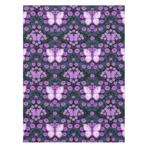 Schmetterlinge und Blume Symmetrie, Violett und Bl Tischdecke