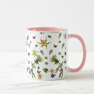 Schmetterlinge und Blume Tasse