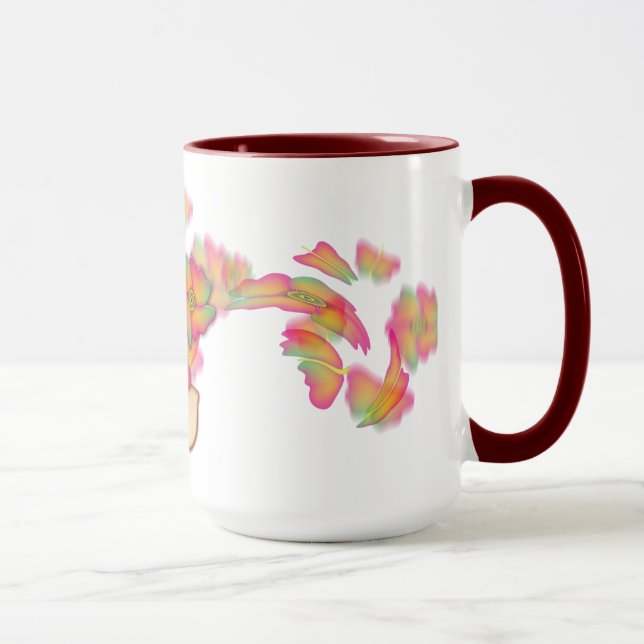 Schmetterlinge und Blume Tasse (Rechts)
