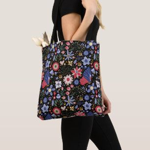 Schmetterlinge und Blume zu Taschen