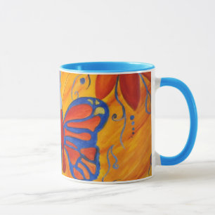 Schmetterlinge und Blumen Keramik-Tasse Tasse
