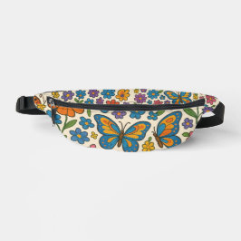 Schmetterlinge und Blüten Bauchtasche
