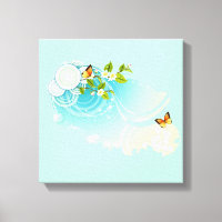 Schmetterlinge und Blüten der Blume