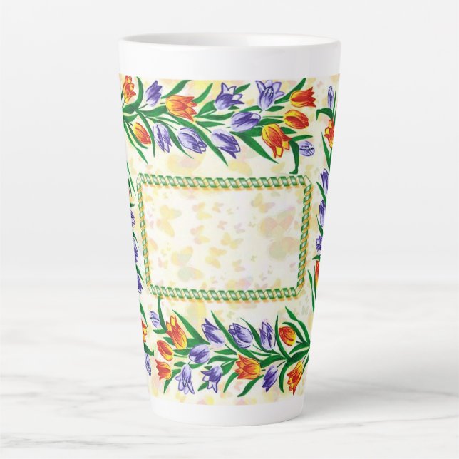 Schmetterlinge und Blüten Milchtasse (Vorderseite)