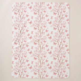 Schmetterlinge und botanischer Sherpa-Decken Sherpadecke