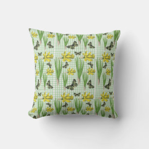 Schmetterlinge und Daffidole Kissen