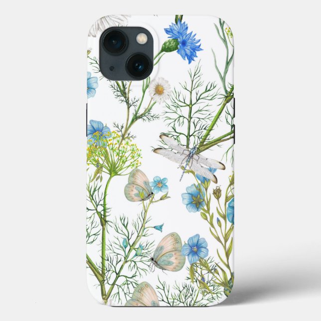 Schmetterlinge und Drachen fliegen mit Blume Case-Mate iPhone Hülle (Rückseite)