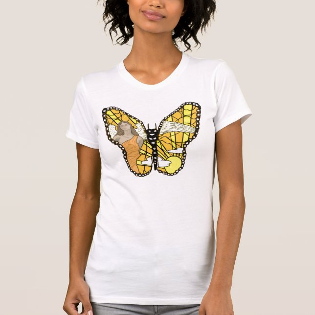 Schmetterlinge und Engel T-Shirt (Vorderseite)