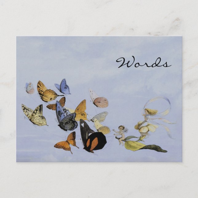 Schmetterlinge und Fairies ~ Postkarte (Vorderseite)
