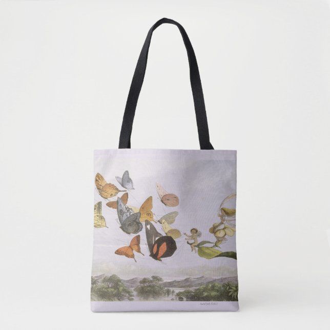 Schmetterlinge und Feen im Flug Tasche (Vorderseite)