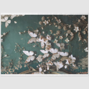 Schmetterlinge und florales Shabby Chic Mixed Medi Seidenpapier