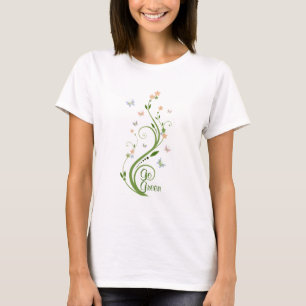 Schmetterlinge und grüne Rebe T-Shirt