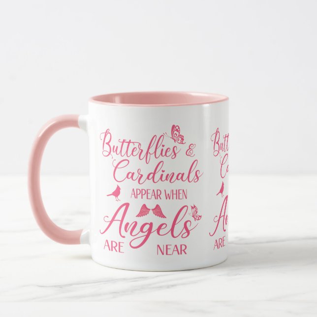 Schmetterlinge und Kardinäle erscheinen, wenn Enge Tasse (Links)