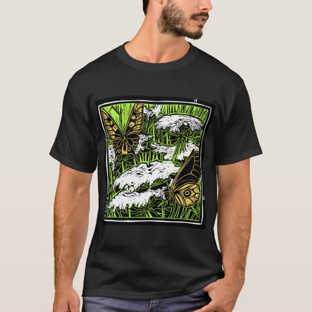 Schmetterlinge und Königin Anne's Lace T-Shirt (Vorderseite)