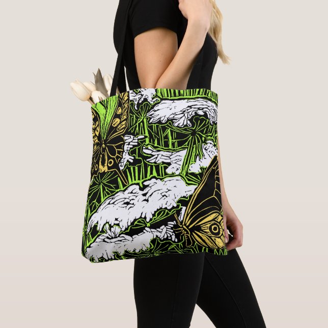 Schmetterlinge und Königin Anne's Lace Tasche (Von Nahem)