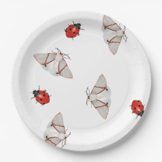 Schmetterlinge und Ladybugs Pappteller