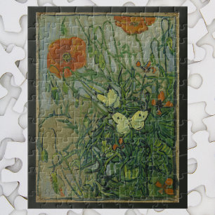 Schmetterlinge und Mohn von Vincent van Gogh