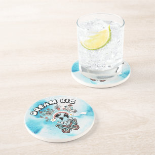 Schmetterlinge und Pilze Träumen Große positive In Getränkeuntersetzer