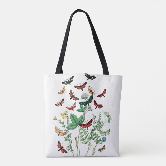 Schmetterlinge und Raupen Tasche (Rückseite)